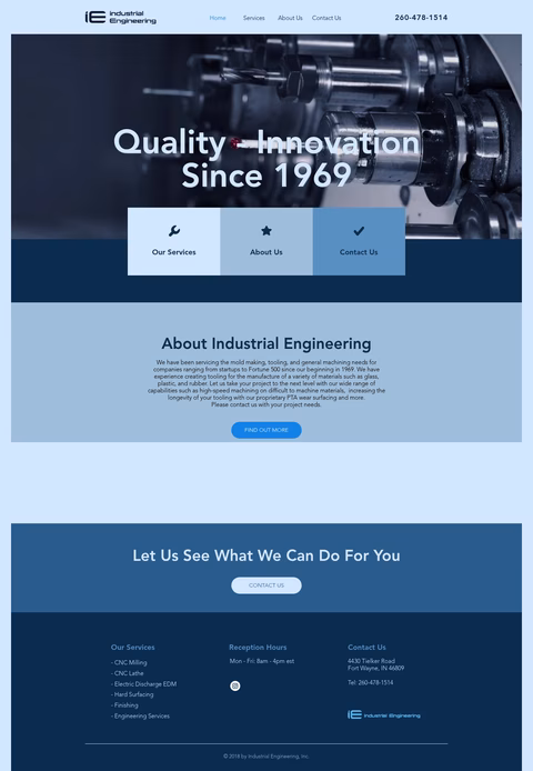 Industrial-Engineering Homepage 1440px