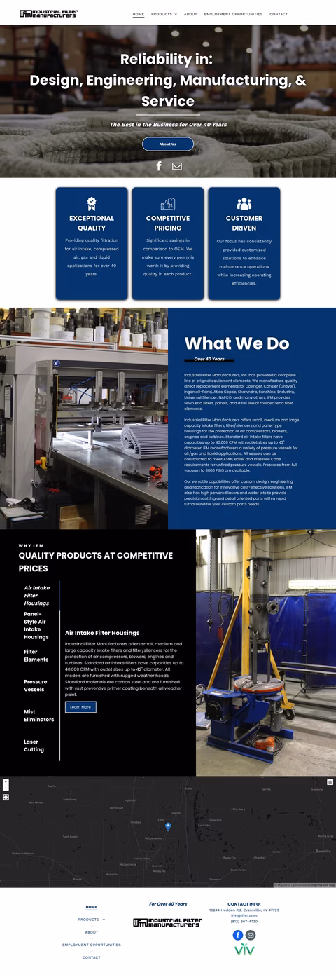 Industrial-Filter-Manufacturers Homepage 1440px