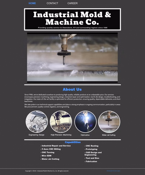 Industrial-Mold-Machine-Company Homepage 1440px