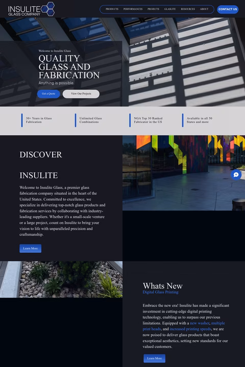 Insulite-Glass Homepage 1440px