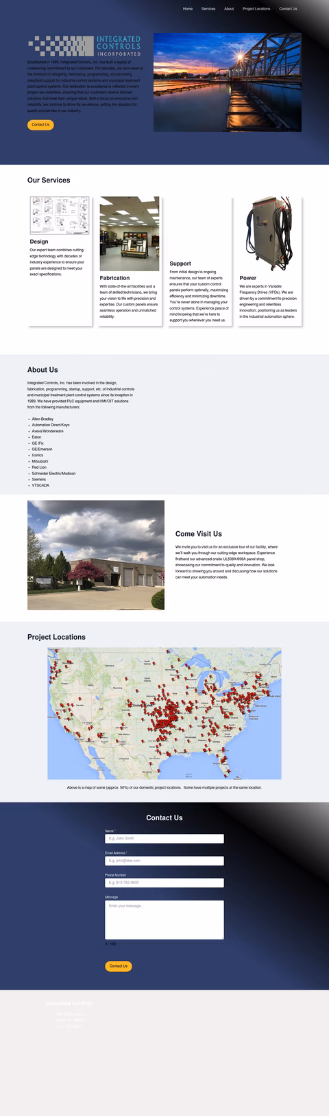 Integrated-Controls Homepage 1440px