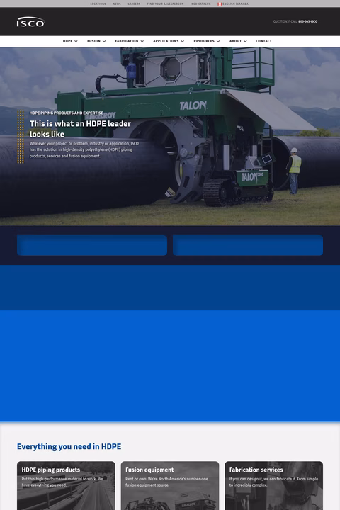 Isco-Industries Homepage 1440px