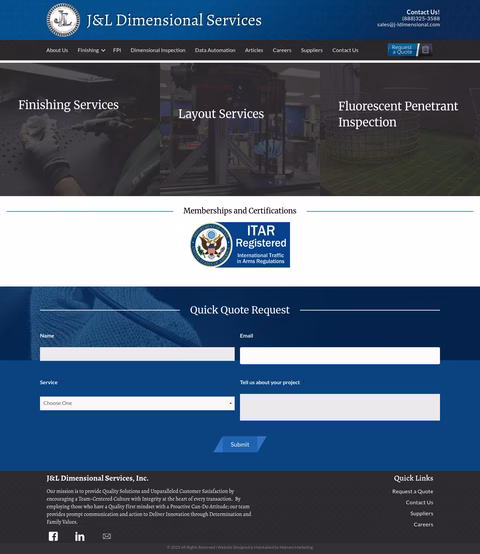 J-L-Dimensional-Services Homepage 1440px