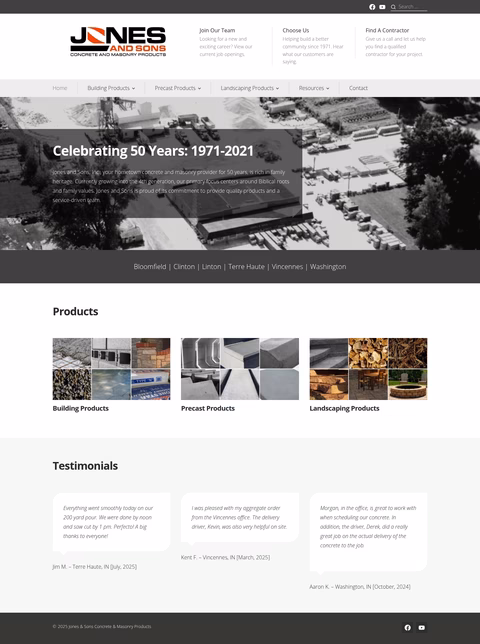 Jones-Sons Homepage 1440px