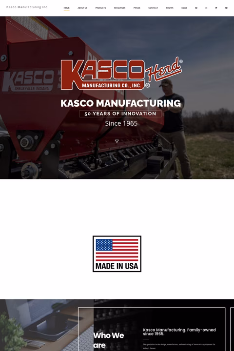 Kasco-Manufacturing Homepage 1440px