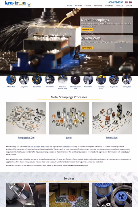 Ken-Tron-Manufacturing Homepage 1440px