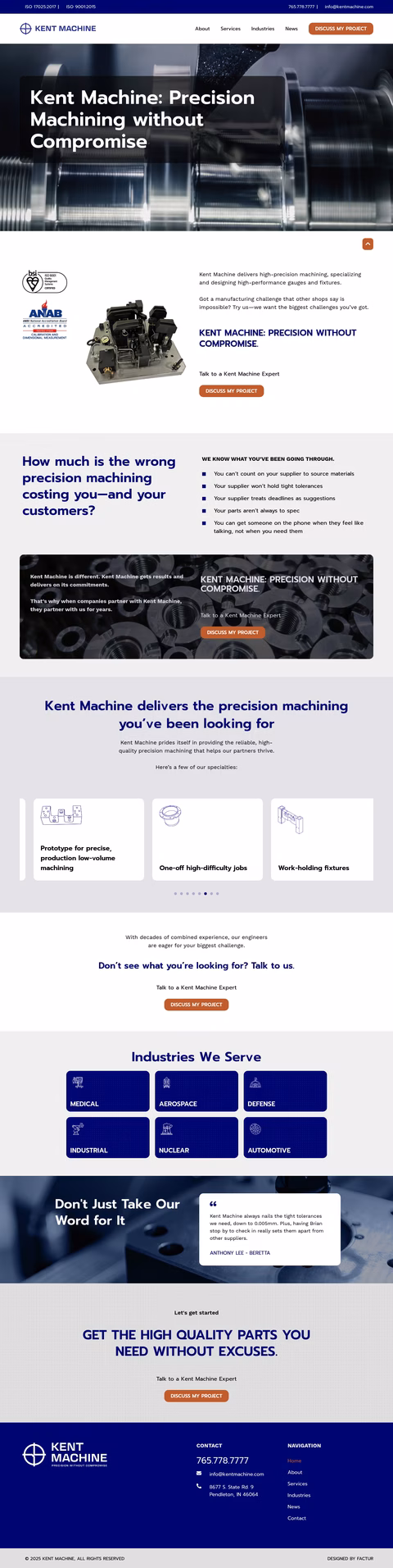 Kent-Machine Homepage 1440px