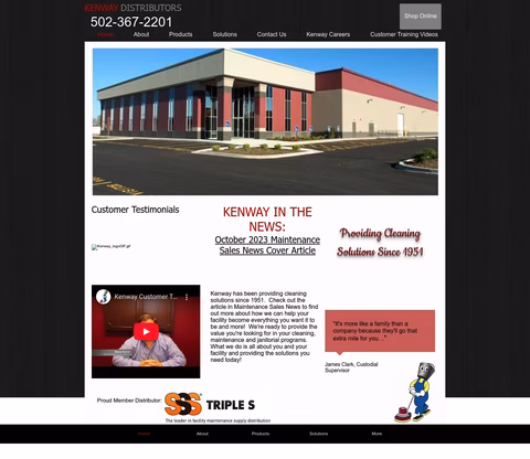 Kenway-Distributors Homepage 1440px