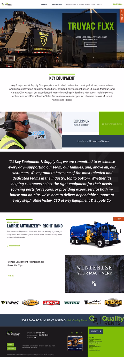 Key-Equipment-Supply-Company Homepage 1440px