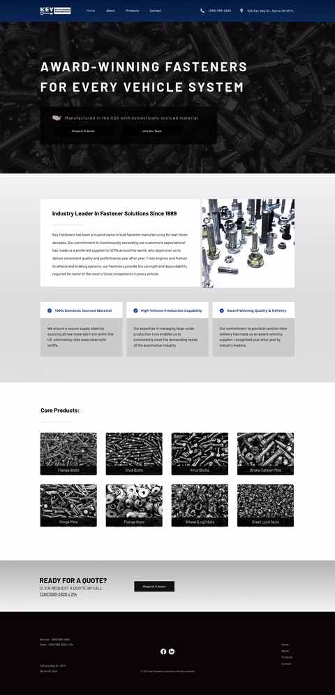 Key-Fasteners Homepage 1440px
