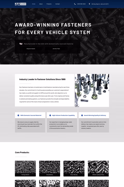 Key-Fasteners Homepage 1440px