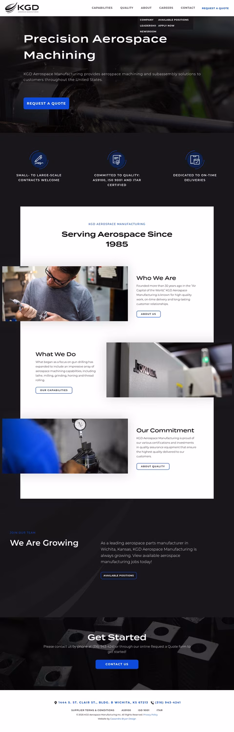 Kgd-Aerospace-Manufacturing Homepage 1440px