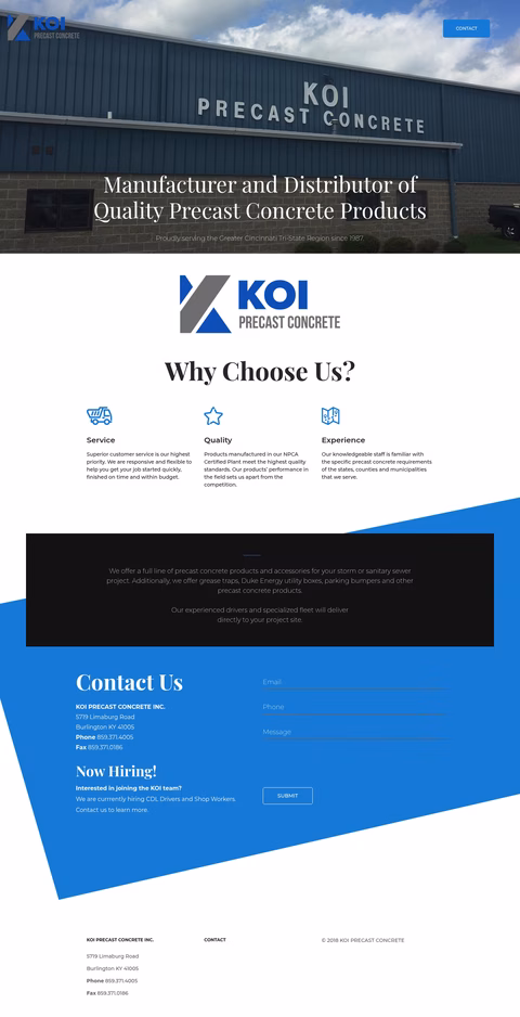 Koi-Precast-Concrete Homepage 1440px