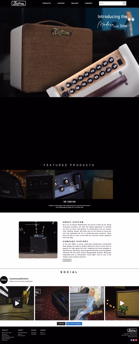 Kustom Homepage 1440px