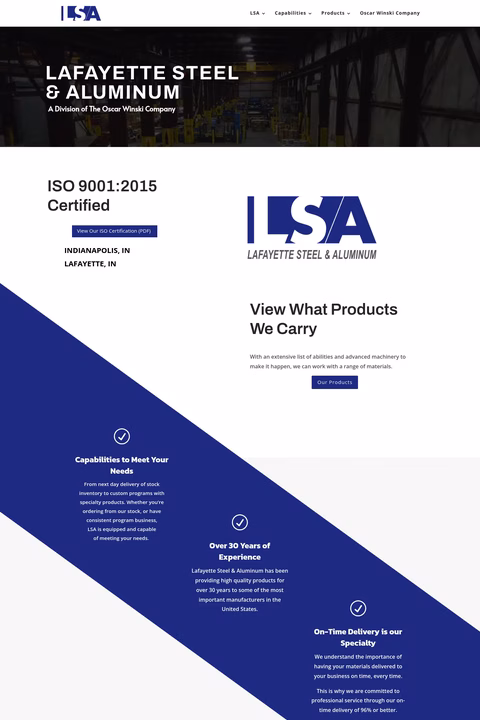 Lafayette-Steel-Aluminum Homepage 1440px