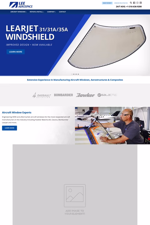 Lee-Aerospace Homepage 1440px