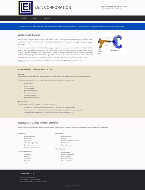 Lein-Corporation Homepage 1440px