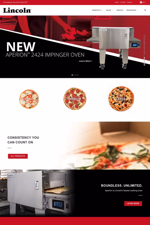 Lincoln-Foodservice-Products Homepage 1440px