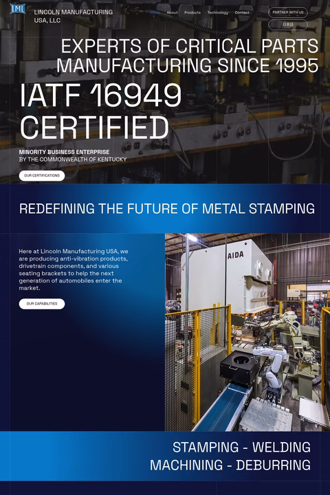 Lincoln-Manufacturing Homepage 1440px