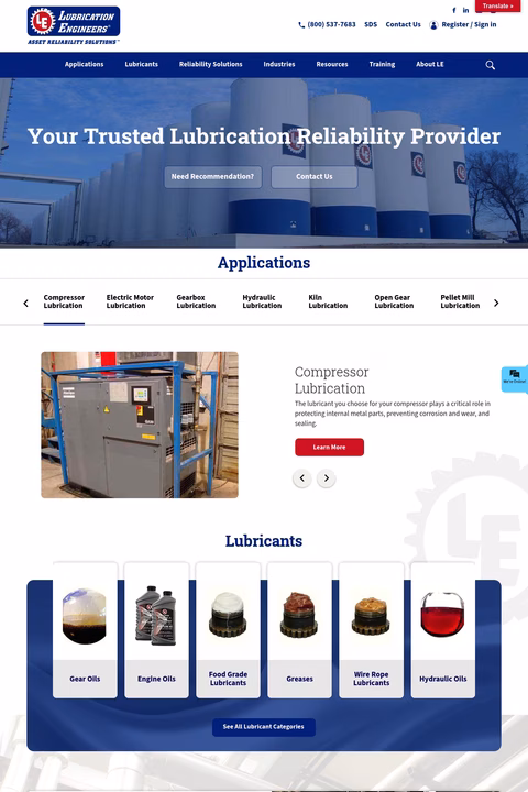 Lubrication-Engineers Homepage 1440px