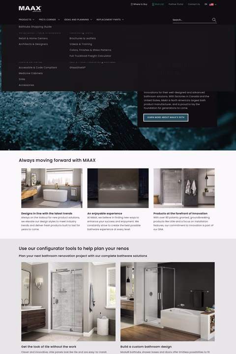Maax-Bath Homepage 1440px