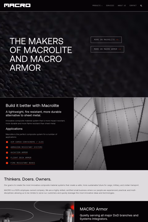 Macro-Industries Homepage 1440px