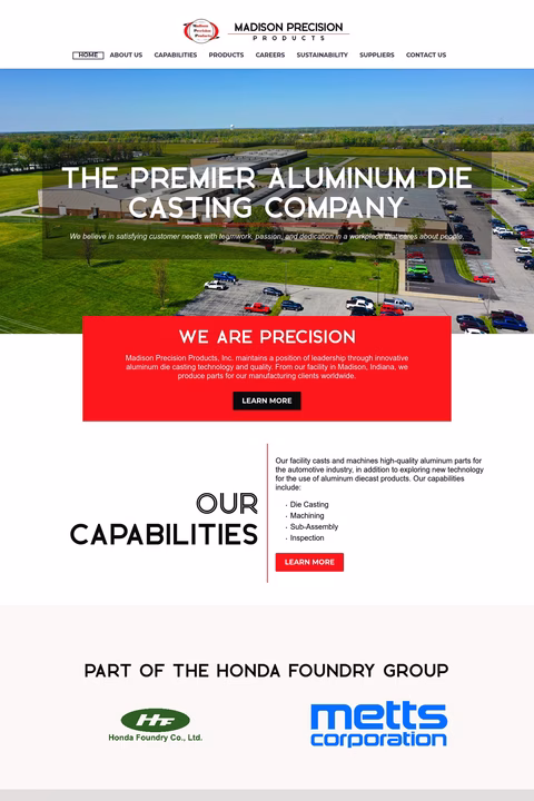 Madison-Precision-Products Homepage 1440px