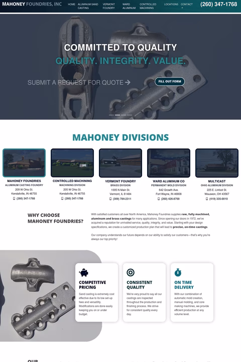 Mahoney-Foundries Homepage 1440px