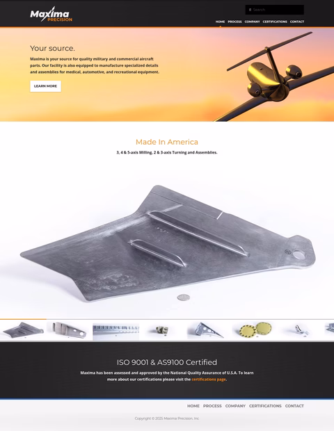 Maxima-Precision Homepage 1440px