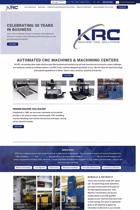 Krc-Machine-Tool-Solutions Homepage 1440px