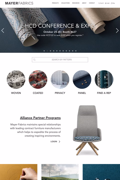 Mayer-Fabrics Homepage 1440px