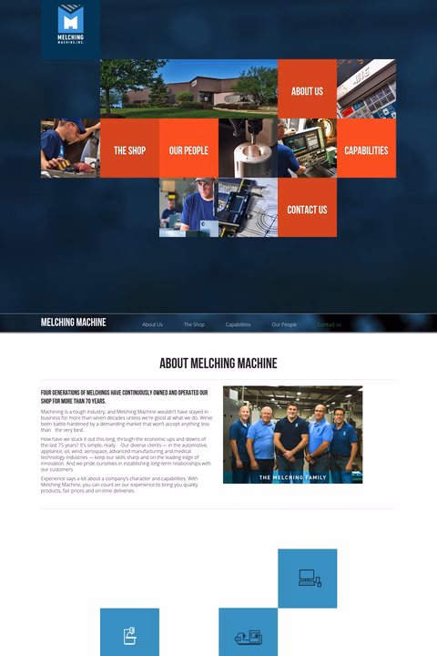 Melching-Machine Homepage 1440px