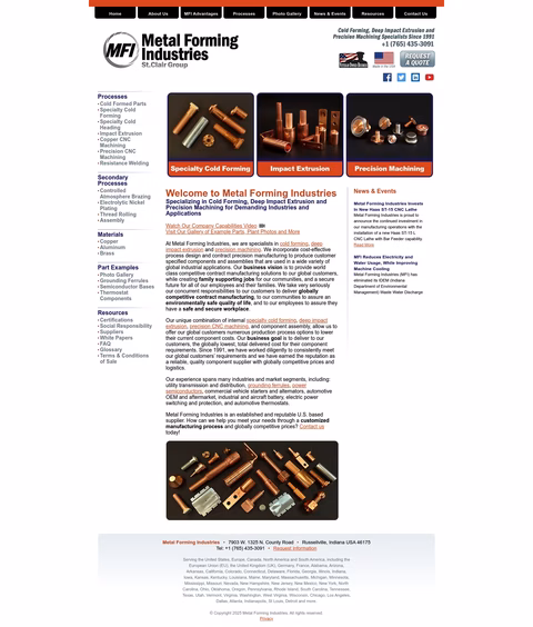 Metal-Forming-Industries Homepage 1440px