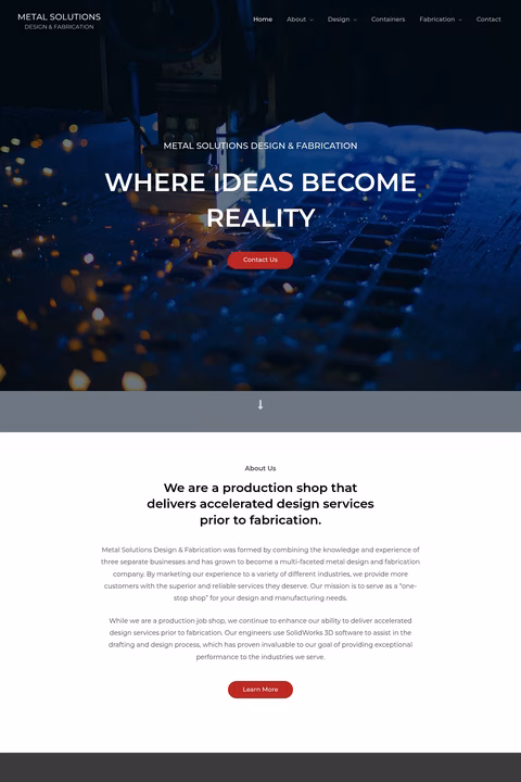 Metal-Solutions-Design-Fabrication Homepage 1440px