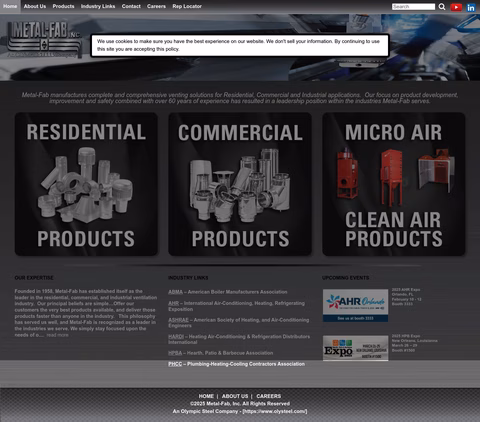 Metal-Fab Homepage 1440px