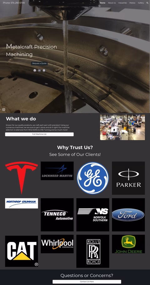 Metalcraft-Precision-Machining Homepage 1440px