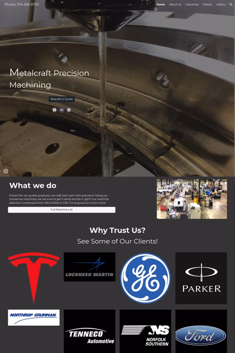 Metalcraft-Precision-Machining Homepage 1440px