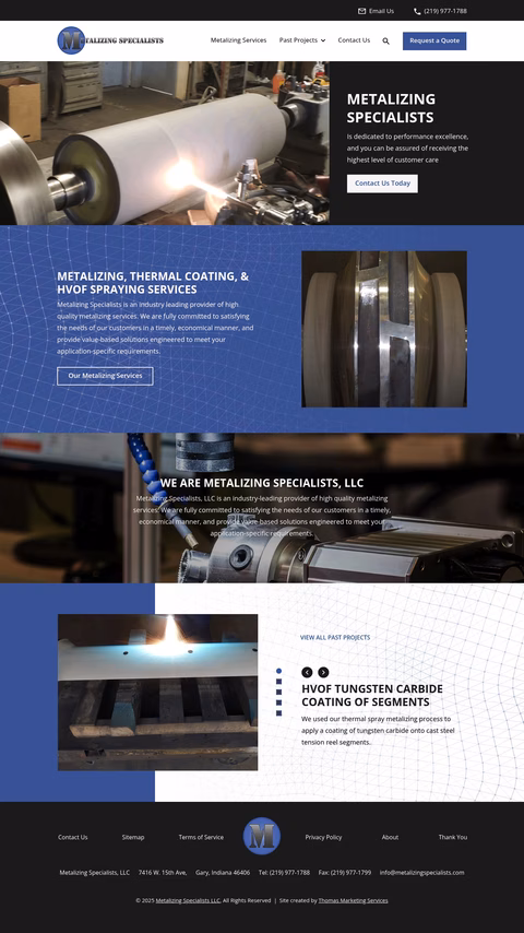 Metalizing-Specialists Homepage 1440px