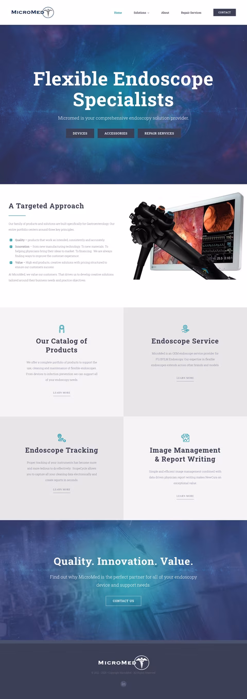 Micromed Homepage 1440px