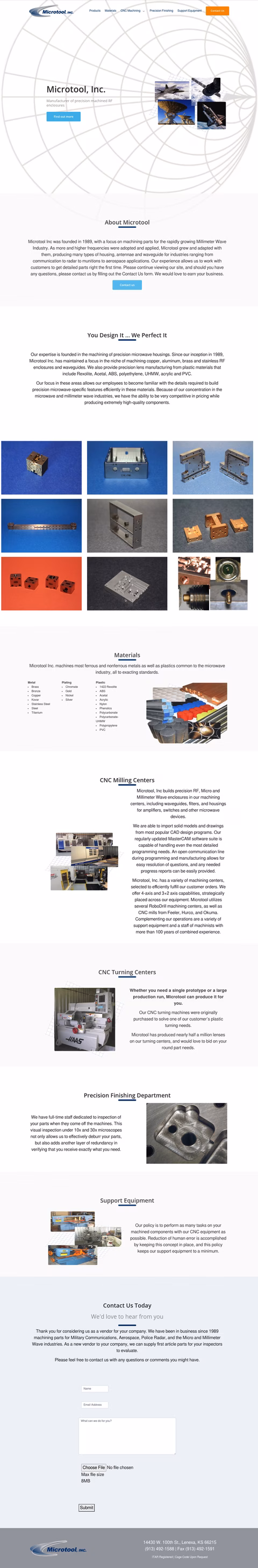 Microtool-Inc Homepage 1440px