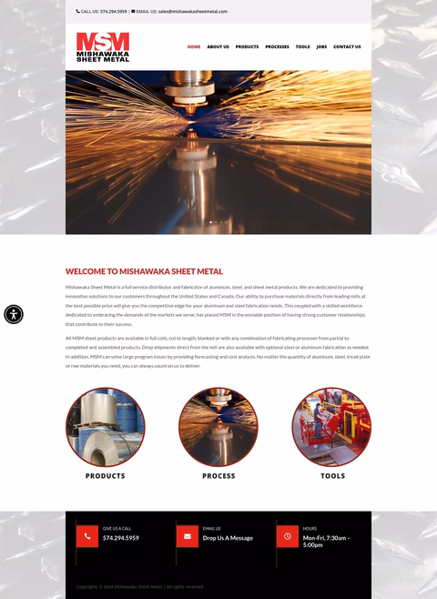 Mishawaka-Sheet-Metal Homepage 1440px