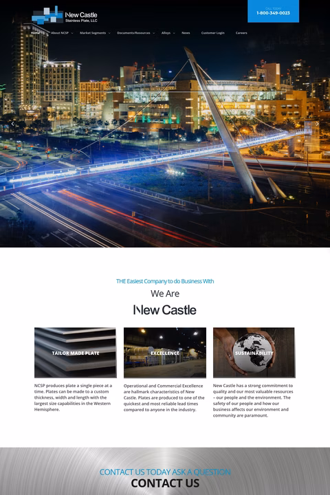 New-Castle-Stainless-Plate Homepage 1440px