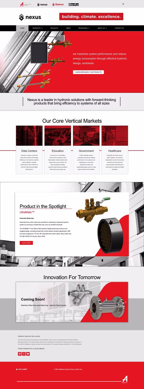 Nexus-Valve Homepage 1440px