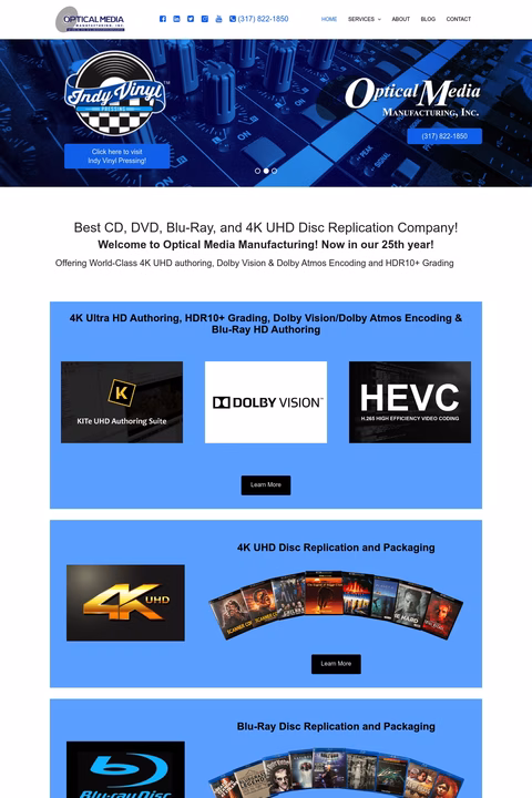 Optical-Media-Manufacturing Homepage 1440px