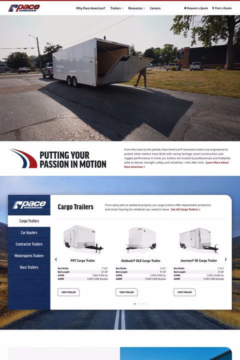 Pace-American-Cargo-Trailers Homepage 1440px
