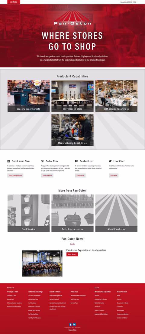 Pan-Oston Homepage 1440px