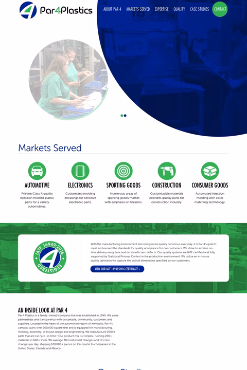 Par-4-Plastics Homepage 1440px