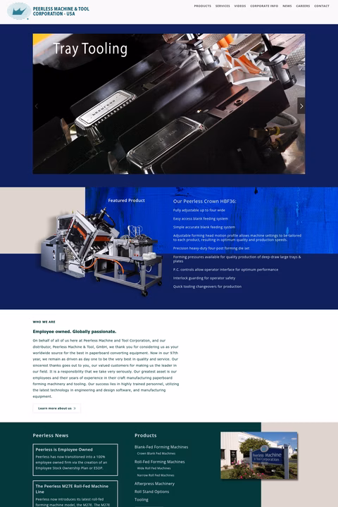 Peerless-Machine-Tool Homepage 1440px