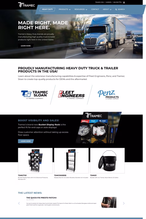 Tramec Homepage 1440px
