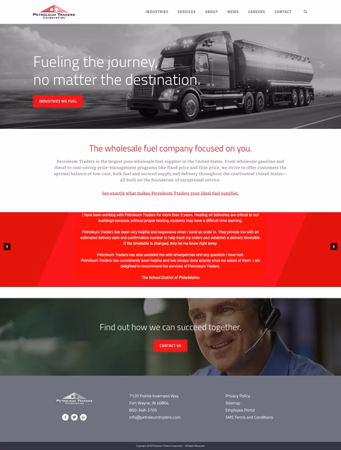 Petroleum-Traders Homepage 1440px
